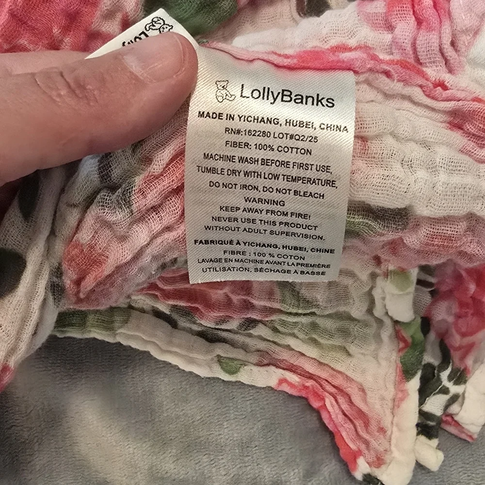 Gymboree Coral Crochet Baby Dress And Floral Cotton Blanket (1028)